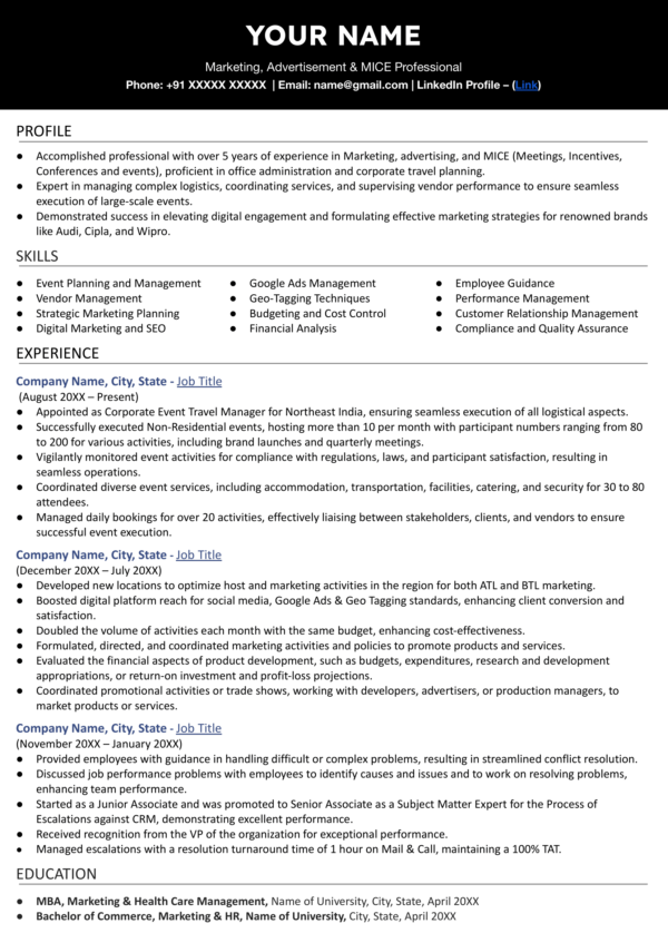 Professional Fresher's Resume (Final)-1