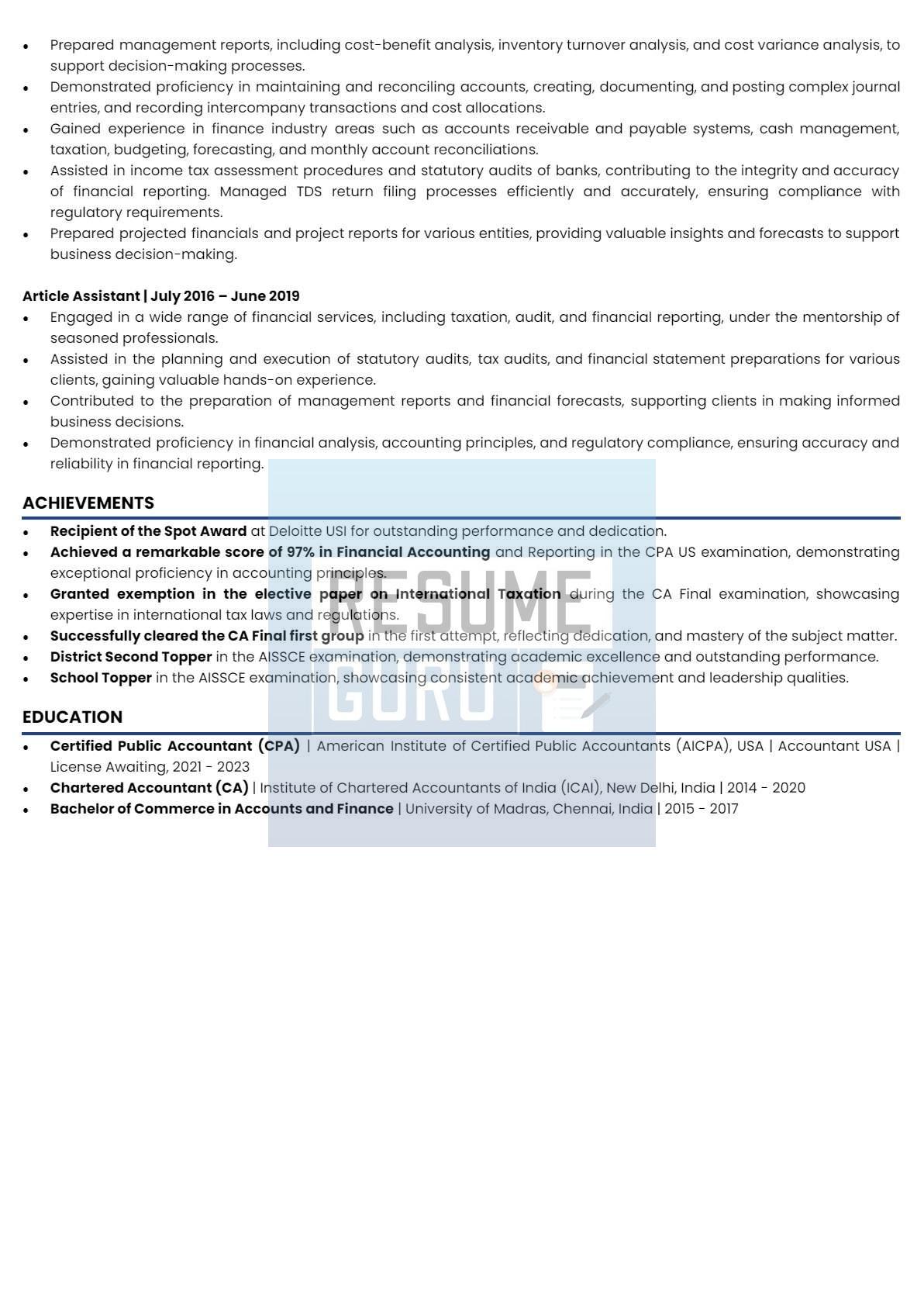 Mid-Level Finance and Audit Resume Sample_2