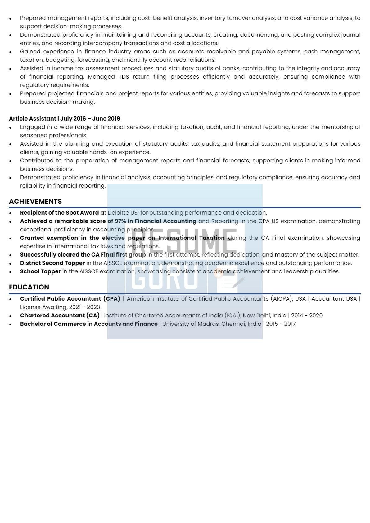 Mid-Level Finance and Audit Resume Sample_2