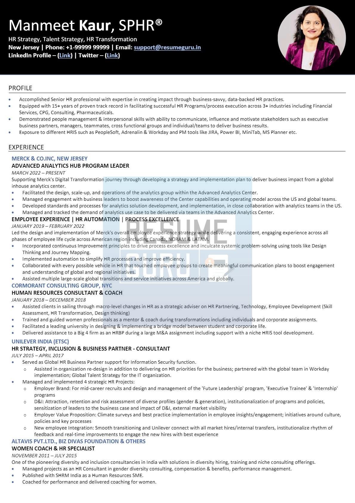 Senior Level HR and People Management Resume Samples_1