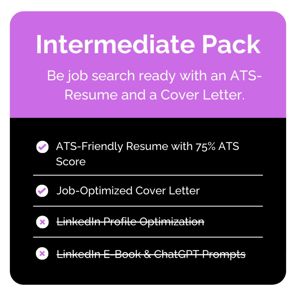 ATS Resume Writing Services - Intermeditate Package