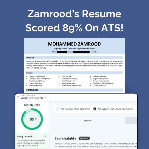 ResumeGuru ATS Resume Writing Score