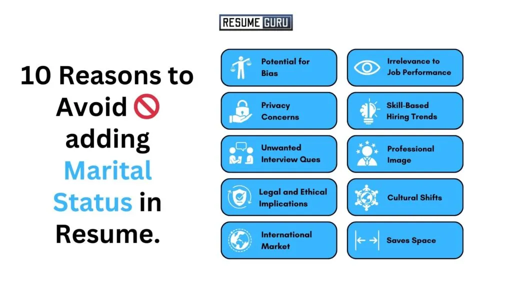 10 reasons to not add Marital Status in Resume