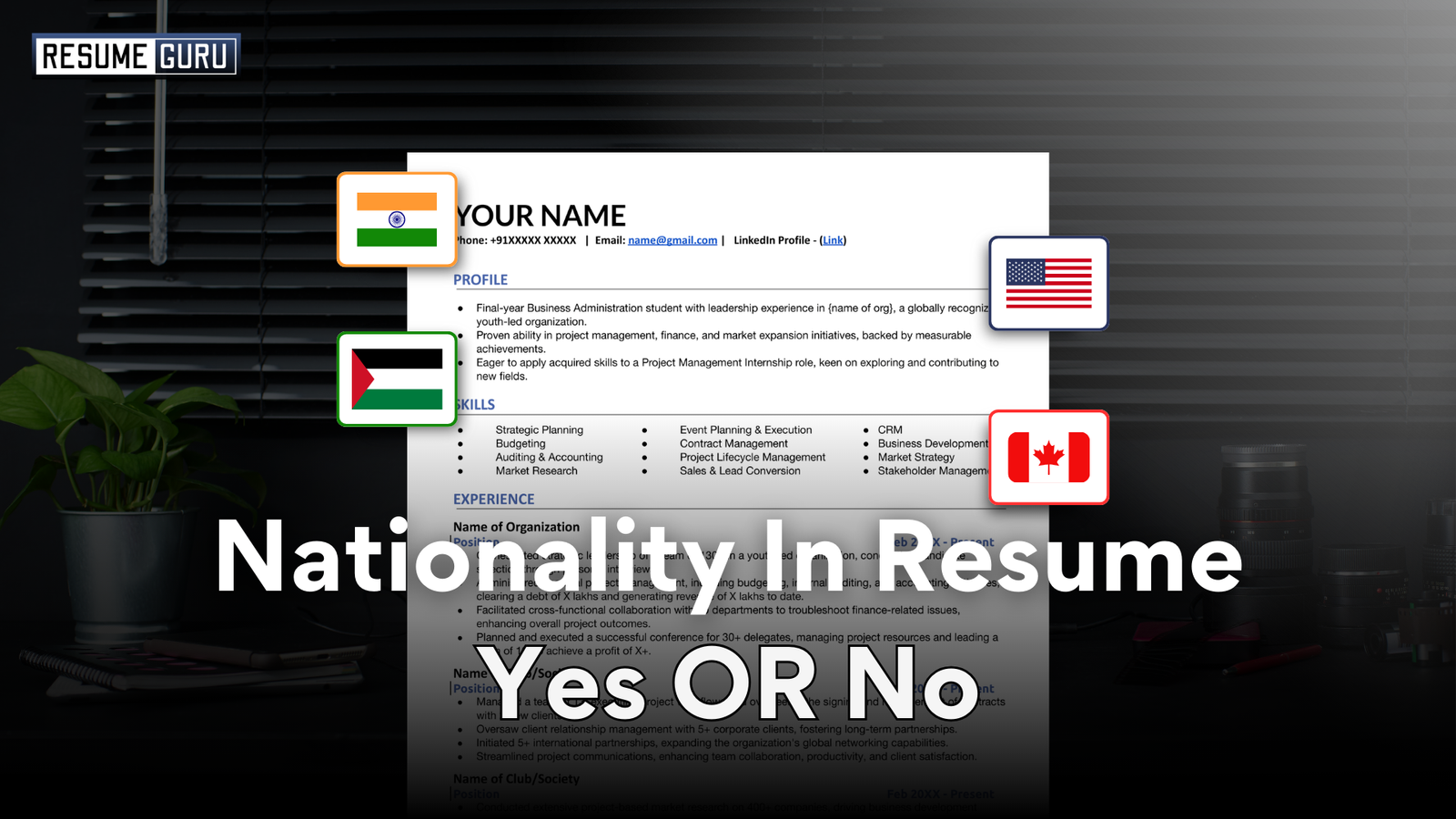 Nationality in Resume