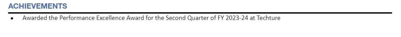 Additional Information on Resume