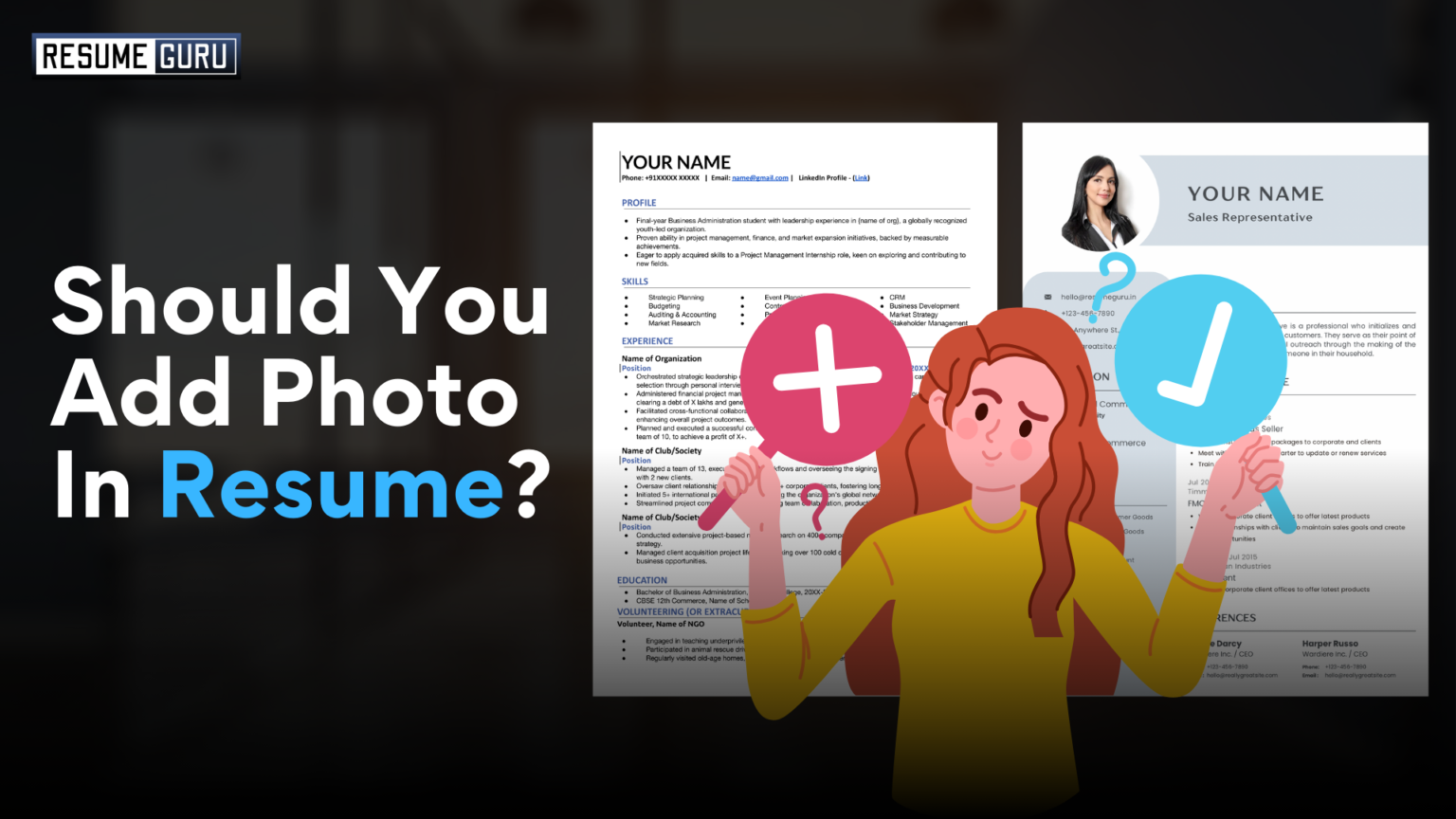 Is a professional photo for resume - Blog 1536x864