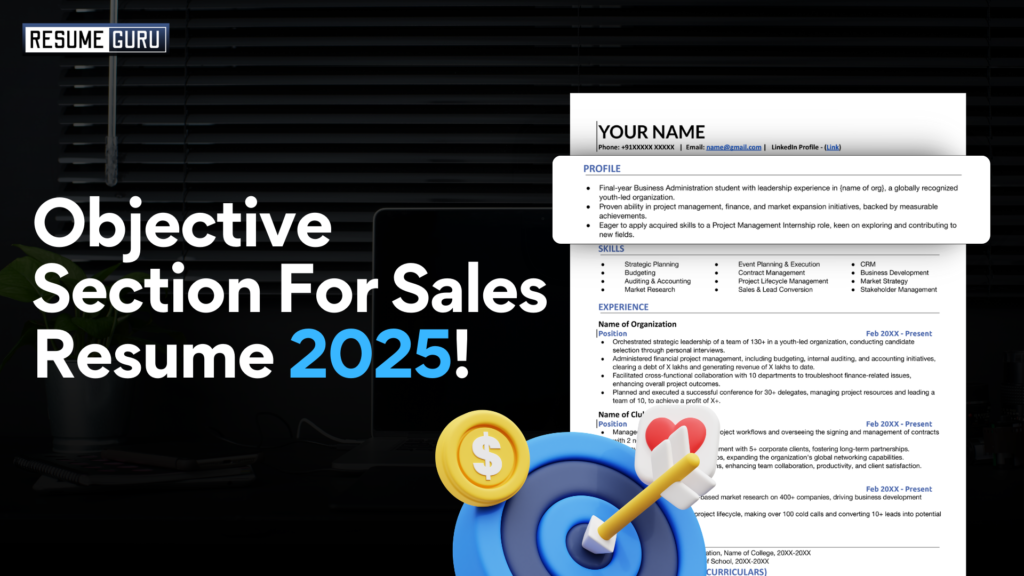 Objective for Sales Resume