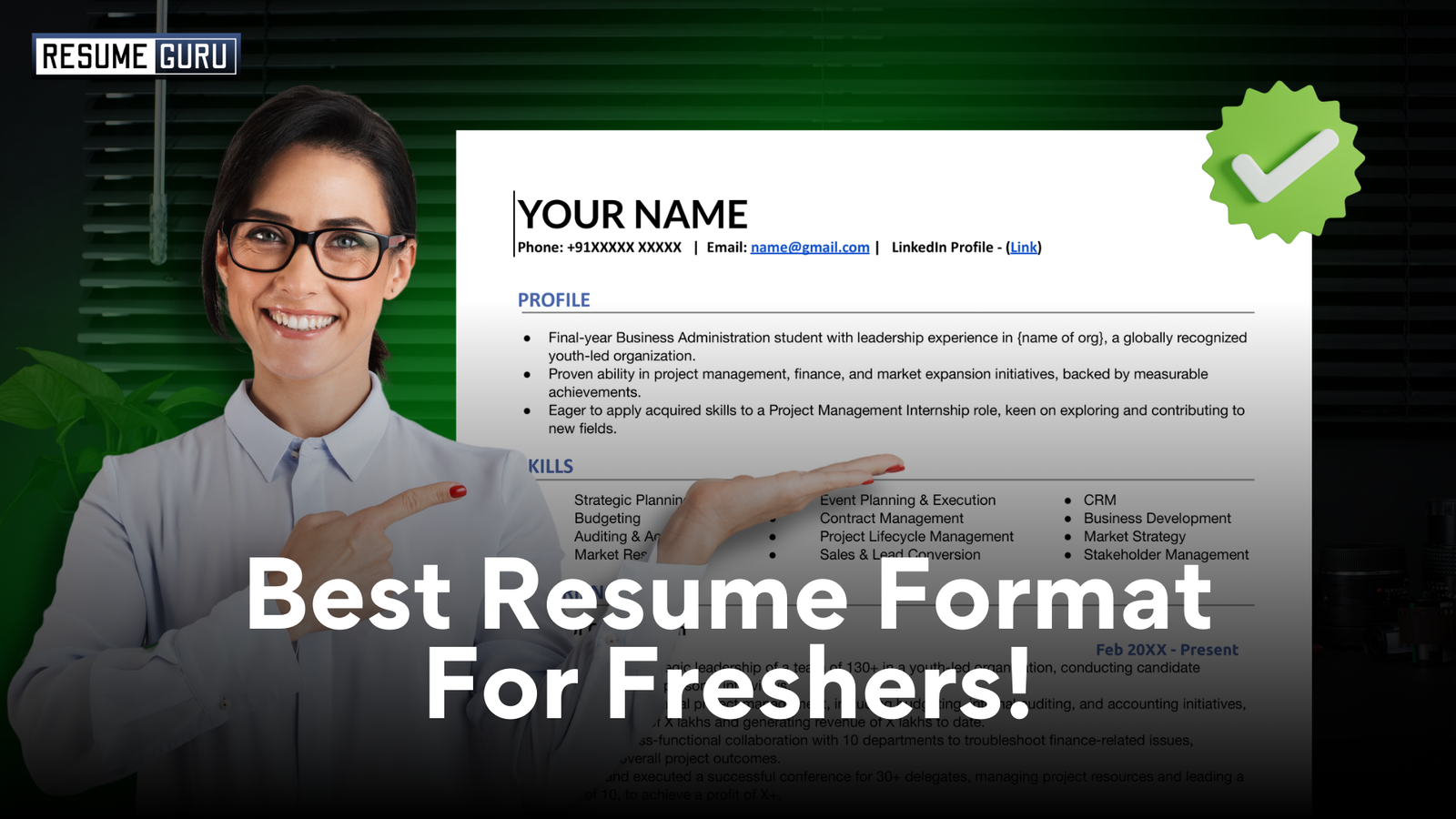 Read more about the article Best fresher resume format for job interview!