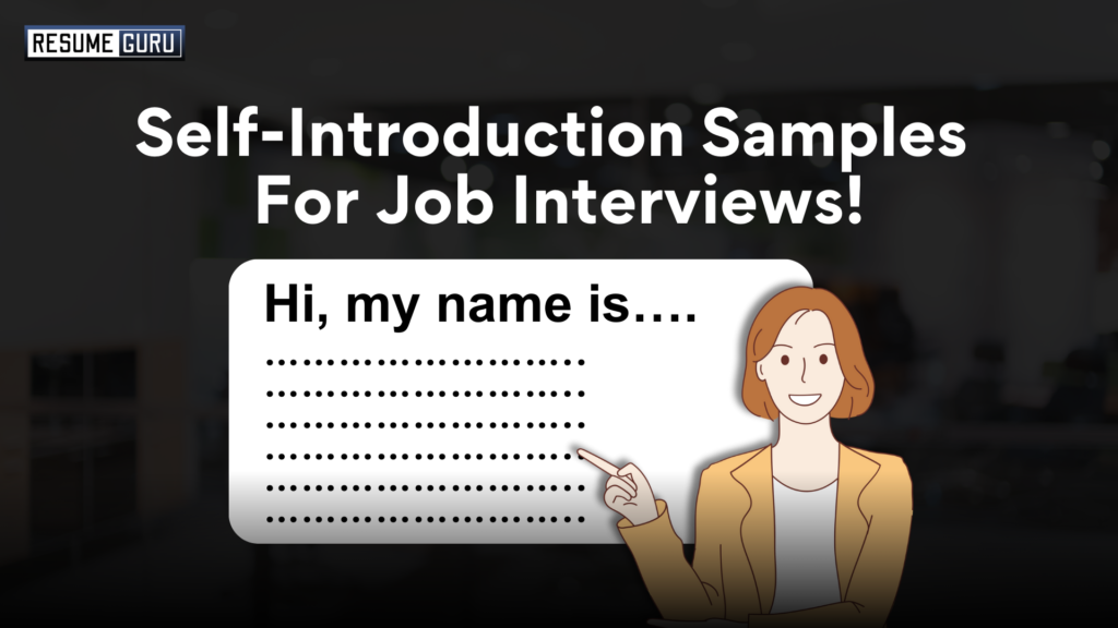 self-introduction sample for job interview fresher