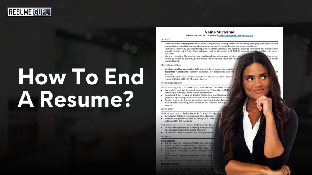 how to end a resume